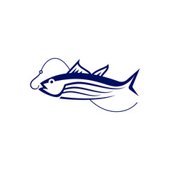 Elegant tuna fish logo design perfect for a seafood restaurant brand