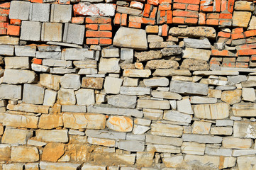 Brick and stone walls