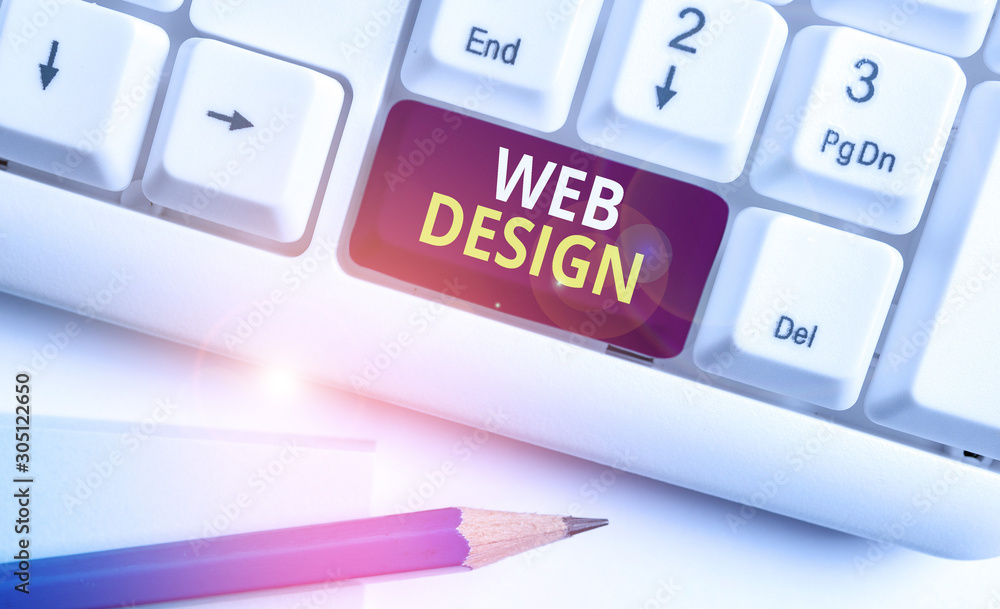 Poster conceptual hand writing showing web design. concept meaning website development designing and proces