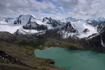 Fototapeta na wymiar Kyrgyzstan, Tian Shan mountains, Ala Kul lake trek