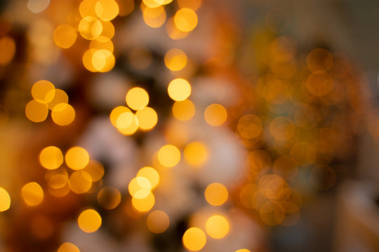 Golden bokeh light  with colored background