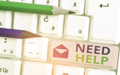 Conceptual hand writing showing Need Help. Concept meaning When someone is under pressure and...