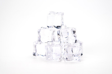 Ice isolated on white background