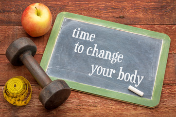 time to change your body, fitness concept