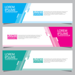 Vector abstract design web banner template. Web Design Elements - Header Design. Abstract geometric web banner template on grey background.Modern banner.