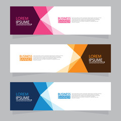 Vector abstract design web banner template. Web Design Elements - Header Design. Abstract geometric web banner template on grey background.Modern banner.