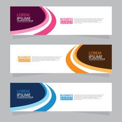 Vector abstract design web banner template. Web Design Elements - Header Design. Abstract geometric web banner template on grey background.Modern banner.