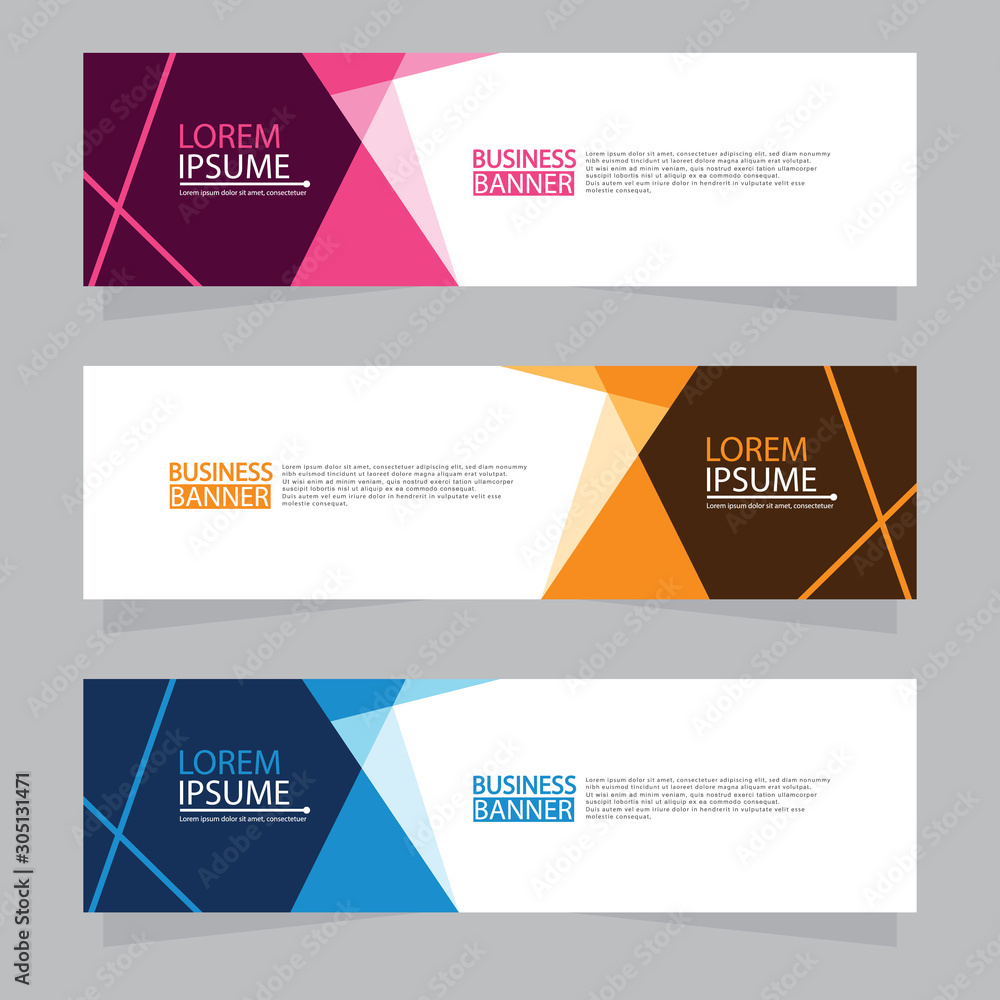 Wall mural vector abstract design web banner template. web design elements - header design. abstract geometric 
