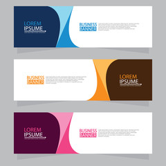 Vector abstract design web banner template. Web Design Elements - Header Design. Abstract geometric web banner template on grey background.Modern banner.