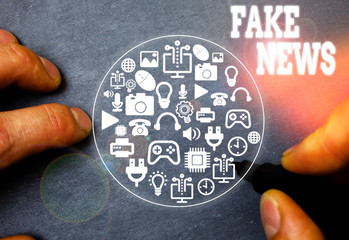 Handwriting text writing Fake News. Conceptual photo Giving information to showing that is not true...