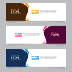 Vector abstract design web banner template. Web Design Elements - Header Design. Abstract geometric web banner template on grey background.Modern banner.