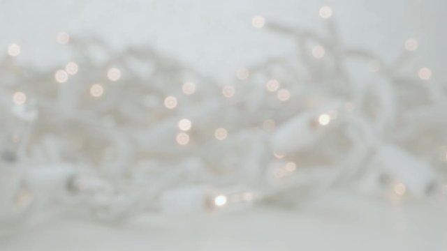Out of focus twinkling holiday lights. Great for text and graphics.