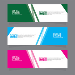 Vector abstract design web banner template. Web Design Elements - Header Design. Abstract geometric web banner template on grey background.Modern banner.