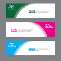 Vector abstract design web banner template. Web Design Elements - Header Design. Abstract geometric web banner template on grey background.Modern banner.