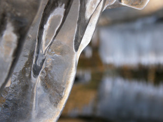 Naklejka na ściany i meble 真冬の北海道。自然の作った氷のアート。