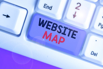 Word writing text Website Map. Business photo showcasing designed to help both users and search engines navigate the site