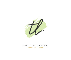 T L TL Beauty vector initial logo, handwriting logo of initial signature, wedding, fashion, jewerly, boutique, floral and botanical with creative template for any company or business.