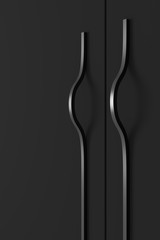 Abstract background of furniture handle. 3D rendering.