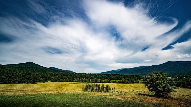 Mountain View from Gatlinburg Tennessee Cades Cove Loop Timelapse
