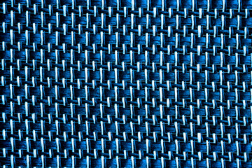 Fototapeta premium Background image of grid pattern on blue cloth background