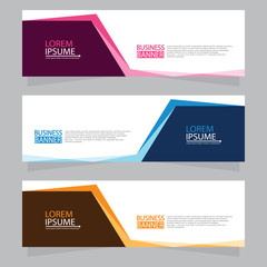Vector abstract design web banner template. Web Design Elements - Header Design. Abstract geometric web banner template on grey background.Modern banner.