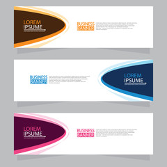 Vector abstract design web banner template. Web Design Elements - Header Design. Abstract geometric web banner template on grey background.Modern banner.