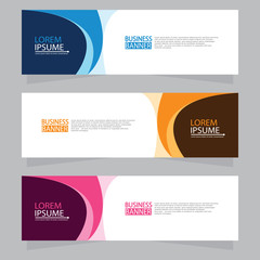 Vector abstract design web banner template. Web Design Elements - Header Design. Abstract geometric web banner template on grey background.Modern banner.