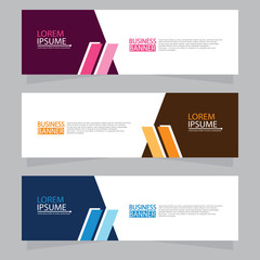 Vector abstract design web banner template. Web Design Elements - Header Design. Abstract geometric web banner template on grey background.Modern banner.