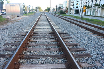 railway in city