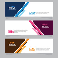 Vector abstract design web banner template. Web Design Elements - Header Design. Abstract geometric web banner template on grey background.Modern banner.