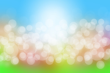 Naklejka premium Colorful light bokeh green and blue background