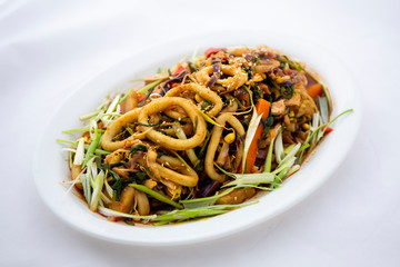 Stir-fried Squid with spicy sauce