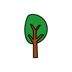 tree plant nature isolated icon