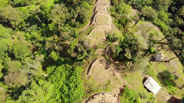 Architecture of the lost city in Santa Marta, Colombia