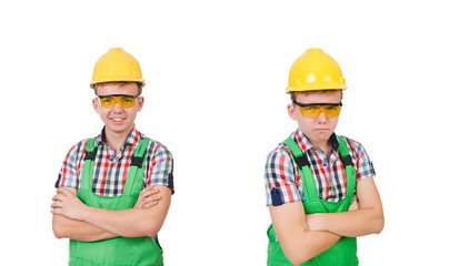 Industrial worker isolated on the white background
