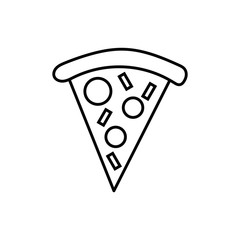 delicious italian pizza fast food icon