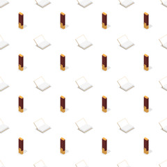 Seamless background from a set of office supplies, vector illustration.