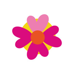 Fototapeta premium beautiful flower garden decorative icon