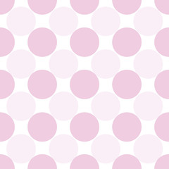 Pink Polka Dots, Abstract background, vector repeat surface pattern, geometric