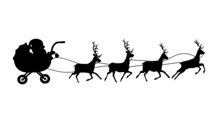 Santa Stroller and reindeer