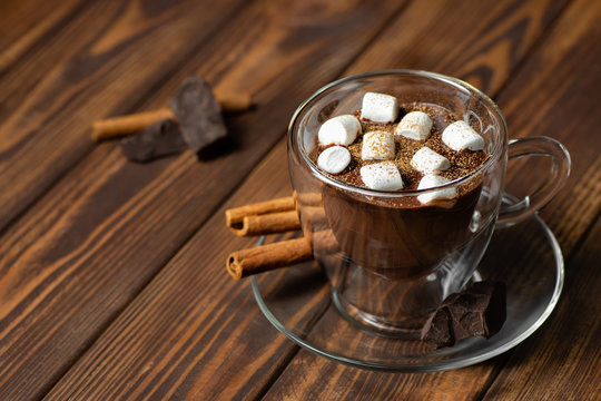 hot chocolate or cocoa in cup