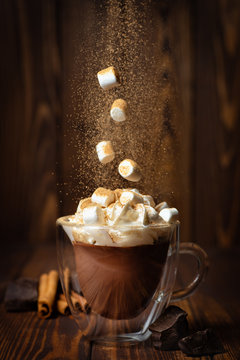 hot chocolate or cocoa in cup