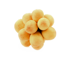 Lansium domesticum on white background