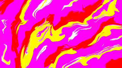 Fototapeta na wymiar Colorful abstract background. Digital painting with flow brush stroke. Red, yellow, pink tone.