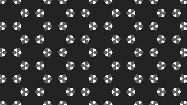 Animated seamless pattern design floating to the left side.