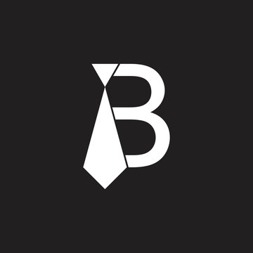 Letter B Neck Tie Businessman Symbol Logo Vector