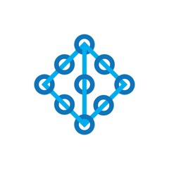 Obraz premium chain ring connected symbol logo vector