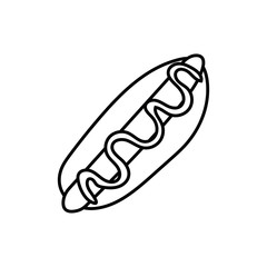 delicious hot dog fast food icon