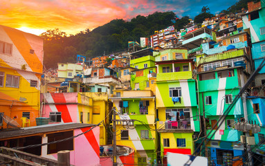 Rio de Janeiro centrum en favela