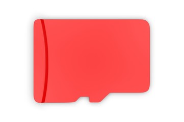 Memory card icon on white background. 3d illustration.